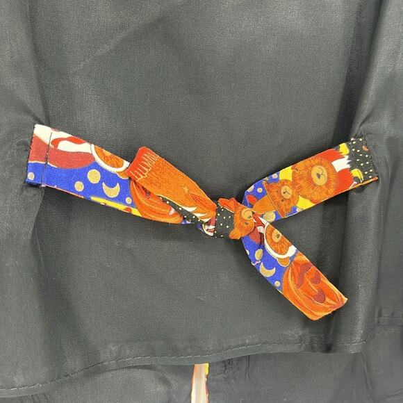 Vintage 80s 90s Halloween Vest Bear Pumpkin Costume Black Orange Trick or Treat - Picture 3 of 9